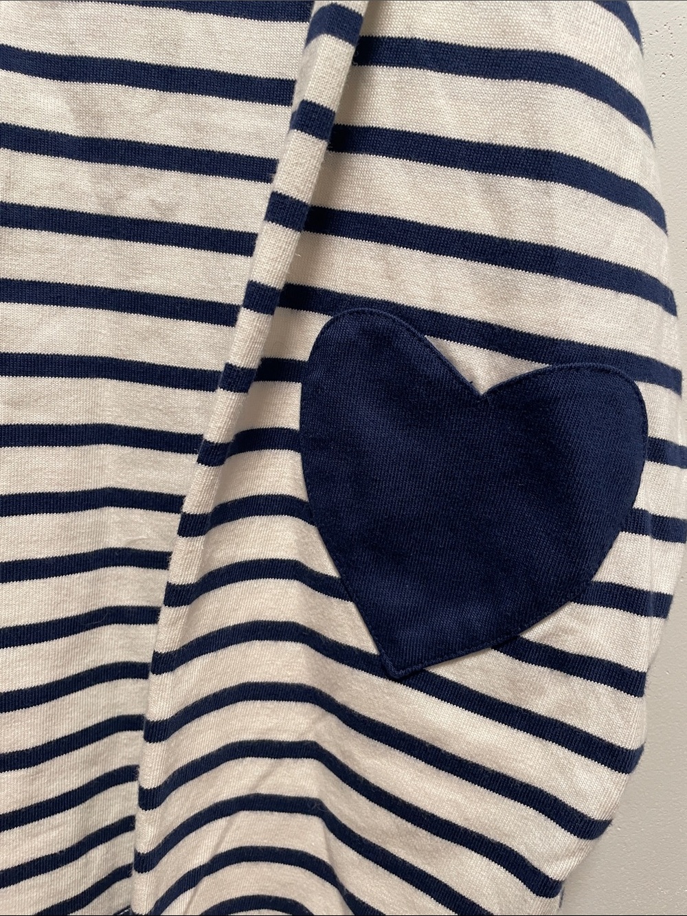 J.Crew - Heart on my sleeve long sleeve white and blue striped top - Picture 5 of 6